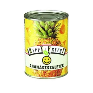 ANANÁSZ KONZERV SZELETELT HAPPY FRUCHT 1/1 490 G