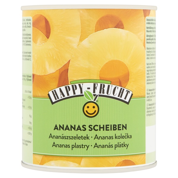 ANANÁSZ KONZERV SZELETELT HAPPY FRUCHT 1/1 490 G