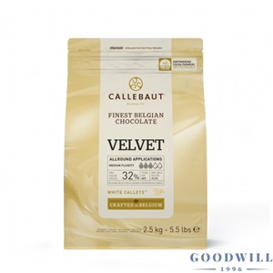 CALLEBAUT FEHÉRCSOKOLÁDÉ 32% VELVET 2,5 KG