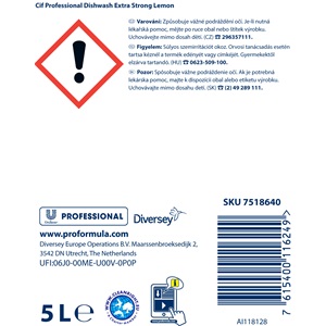 CIF KÉZI MOSOGATÓSZER CITROM 5 L