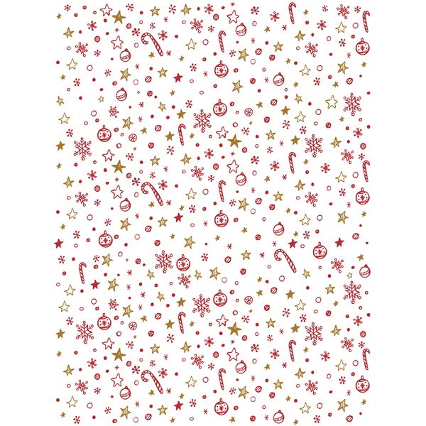 CSOMAGOLÓPAPÍR 60*80 CM KARÁCSONYI PIROS-ARANY 10 KG