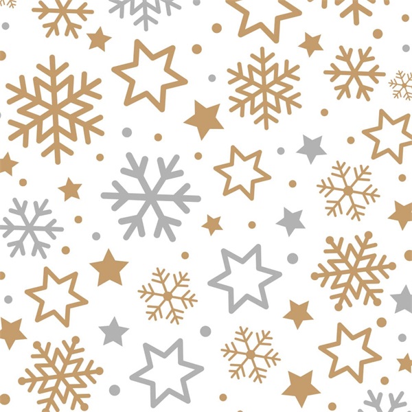 DECORA CELOFÁN TASAK KARÁCSONYI ARANY HÓPELYHES 12,5*24 CM 20 DB/CS