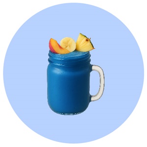 FAGYASZTOTT ANANÁSZ-ŐSZIBARACK-KÓKUSZ-BANÁN-KÉK SPIRULINA SZUPER SMOOTHIE 100% DIRA 15*150 G/#