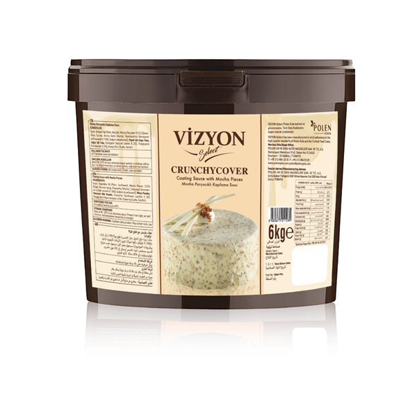 MB FEHÉRCSOKOLÁDÉ ÍZŰ BEVONÓ (KÁVÉ ÍZŰ KARAMELL DARABOKKAL) VIZYON 6 KG