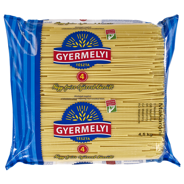 GYERMELYI MAKARONI 4 TOJÁSOS 9 KG