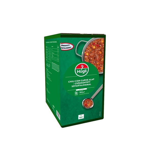 HÜGLI CHILI CON CARNE CSÖKKENTETT SÓTARTALMÚ 2 KG