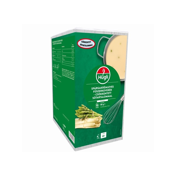 HÜGLI SPÁRGAKRÉMLEVES CSÖKKENTETT SÓTARTALMÚ 2 KG