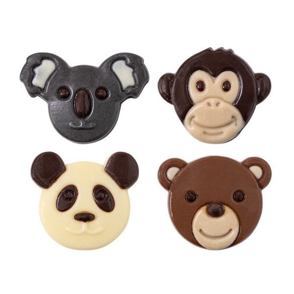 LEMAN ÉT- TEJ- ÉS FEHÉRCSOKOLÁDÉ ÁLLATOK VEGYES 1000929 3,5 CM 96 DB