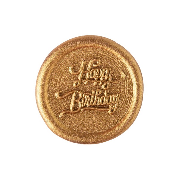 LEMAN ÉTCSOKOLÁDÉ PECSÉT HAPPY BIRTHDAY 1007009 3,5 CM 60 DB