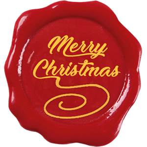 LEMAN FEHÉRCSOKOLÁDÉ PECSÉT MERRY CHRISTMAS PIROS 2014614/2014634 3 CM 175 DB