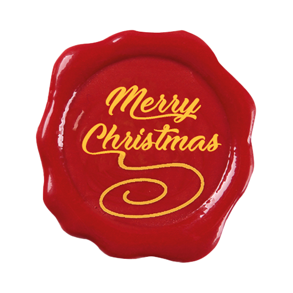 LEMAN FEHÉRCSOKOLÁDÉ PECSÉT MERRY CHRISTMAS PIROS 2014614/2014634 3 CM 175 DB