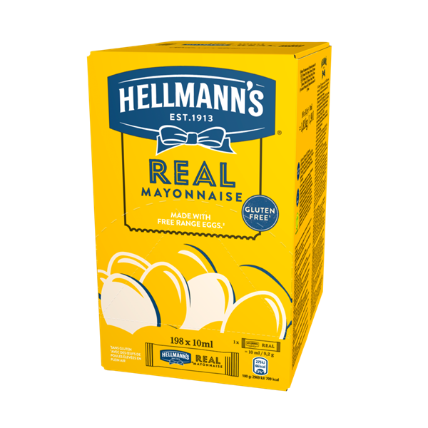 MAJONÉZ HELLMANN`S REAL MINI 198*10 ML/DOBOZ