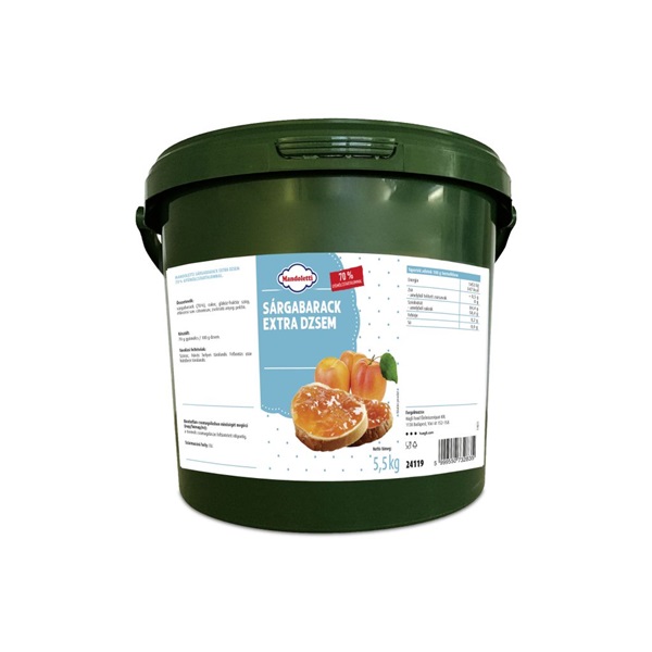 MANDOLETTI SÁRGABARACK EXTRA DZSEM 70% 5,5 KG