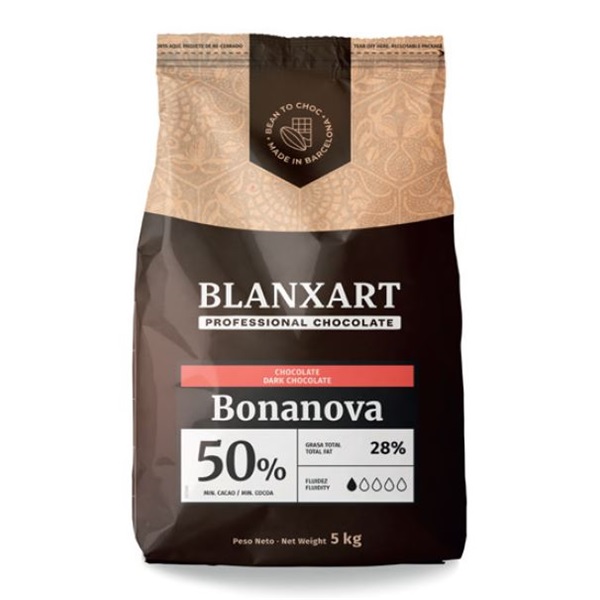 N-E ÉTCSOKOLÁDÉ BLANXART 50% BONANOVA 5 KG