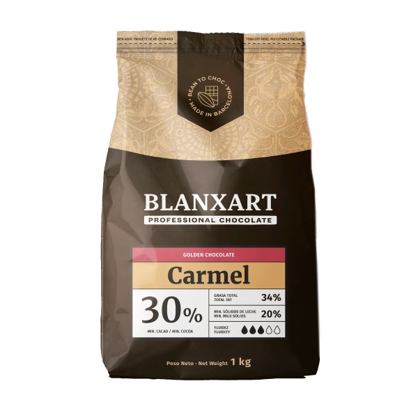 N-E FEHÉRCSOKOLÁDÉ BLANXART 30% CARMEL KARAMELLEL 1 KG