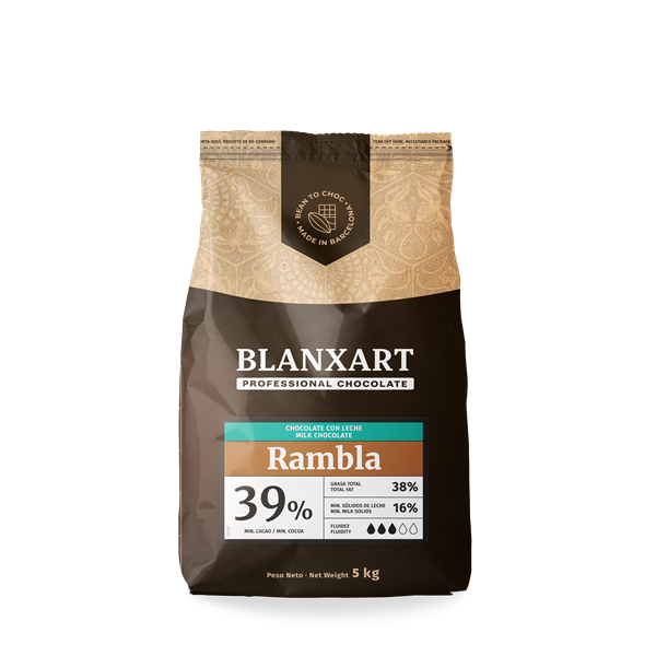 N-E TEJCSOKOLÁDÉ BLANXART 39% RAMBLA 5 KG