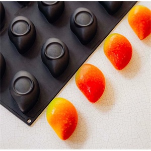 PAVONI EGÉSZ SZILIKON FORMA GYÜMÖLCS MANGO 12 DB 9*5,8*3,5 CM