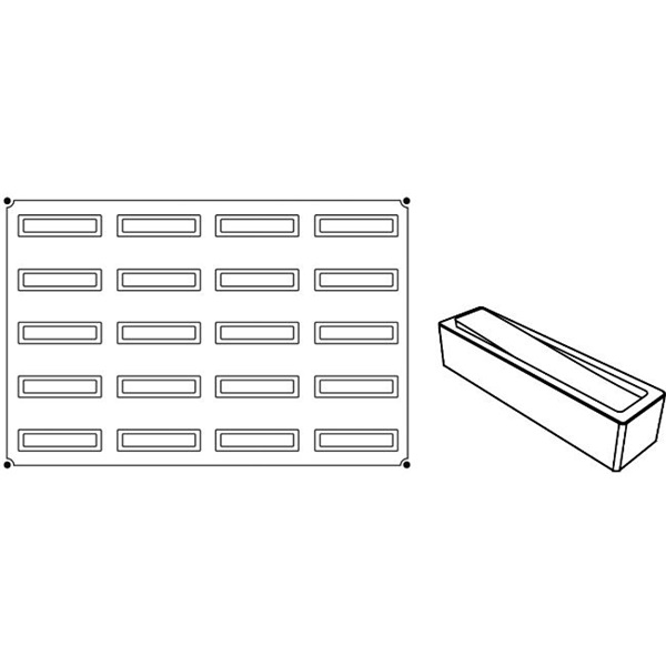PAVONI SZILIKON FORMA LIBRA 4*5 DB 40*60 CM