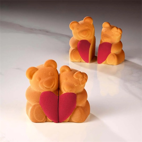 PAVONI SZILIKON FORMA SZERELMES MACI PÁR 9+9 DB 8,6*6*7,7 CM
