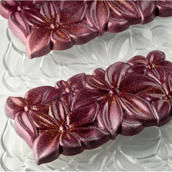 PAVONI TÁBLÁS CSOKI KÉSZÍTŐ FORMA FLORA 3 DB 15,4*7,7*1,1 CM