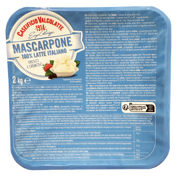SAJT MASCARPONE VALCOLATTE 2 KG
