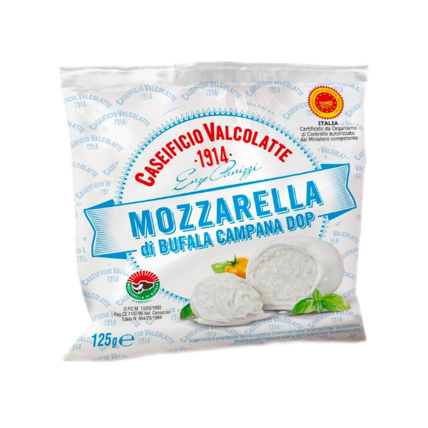 SAJT MOZZARELLA BUFALA VALCOLATTE LÉBEN, BIVALYTEJBŐL 300 G / NETTÓ 125 G 12 DB/#