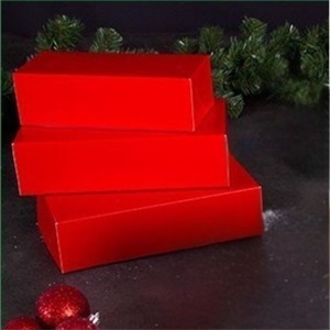 SÜTEMÉNYES DOBOZ PIROS 22,7*22,7*6 CM IMP. 25 DB/CS