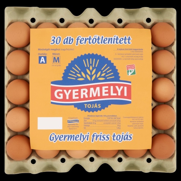 TOJÁS GYERMELYI M-ES 53 G FERTŐTLENÍTETT FEHÉR HÉJÚ 180 DB